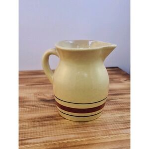 Robinson Ransbottom Brown Band 1PT Creamer-Roseville Ohio Pottery